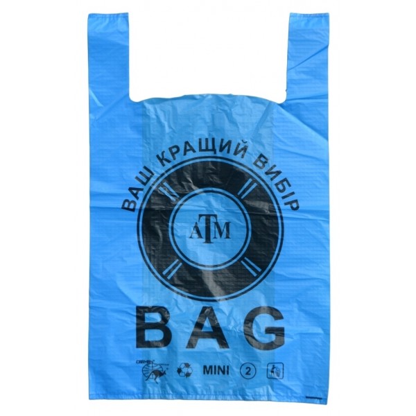 Полиэтиленовый пакет, майка, ATM bag mini, №2, 360х440, 100шт/уп